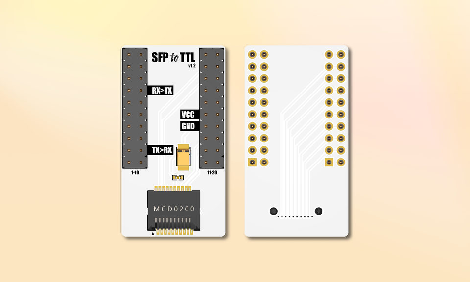 SFP-to-TTL adapter v1.2 (top & bottom)